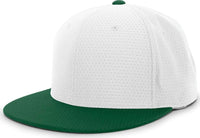 Pacific Headwear ES818 Air Jersey Performance Flexfit Cap White Dark Green White Forest / 6 3/8’’ 6 7/8’’