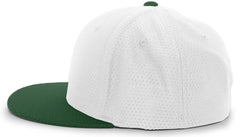 Pacific Headwear ES818 Air Jersey Performance Flexfit Cap White Dark Green
