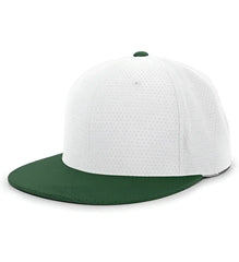 Pacific Headwear ES818 Air Jersey Performance Flexfit Cap White Dark Green