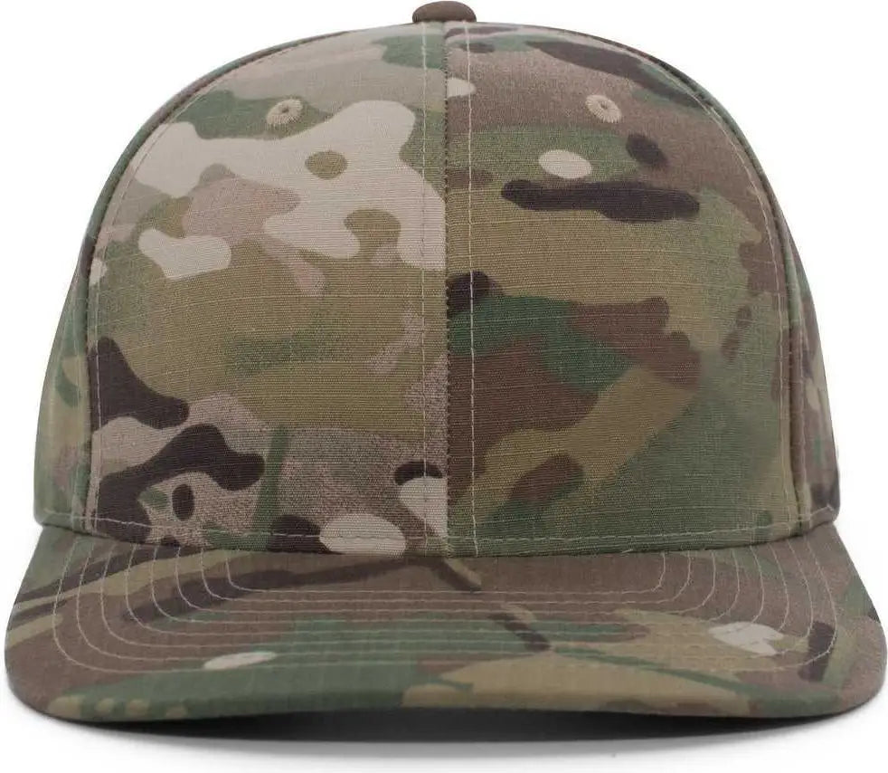 Pacific Headwear M35 MultiCam Ripstop Cordura Snapback Cap - Multicam Black - Multi-Colored / 7’’ - 7 7/8’’
