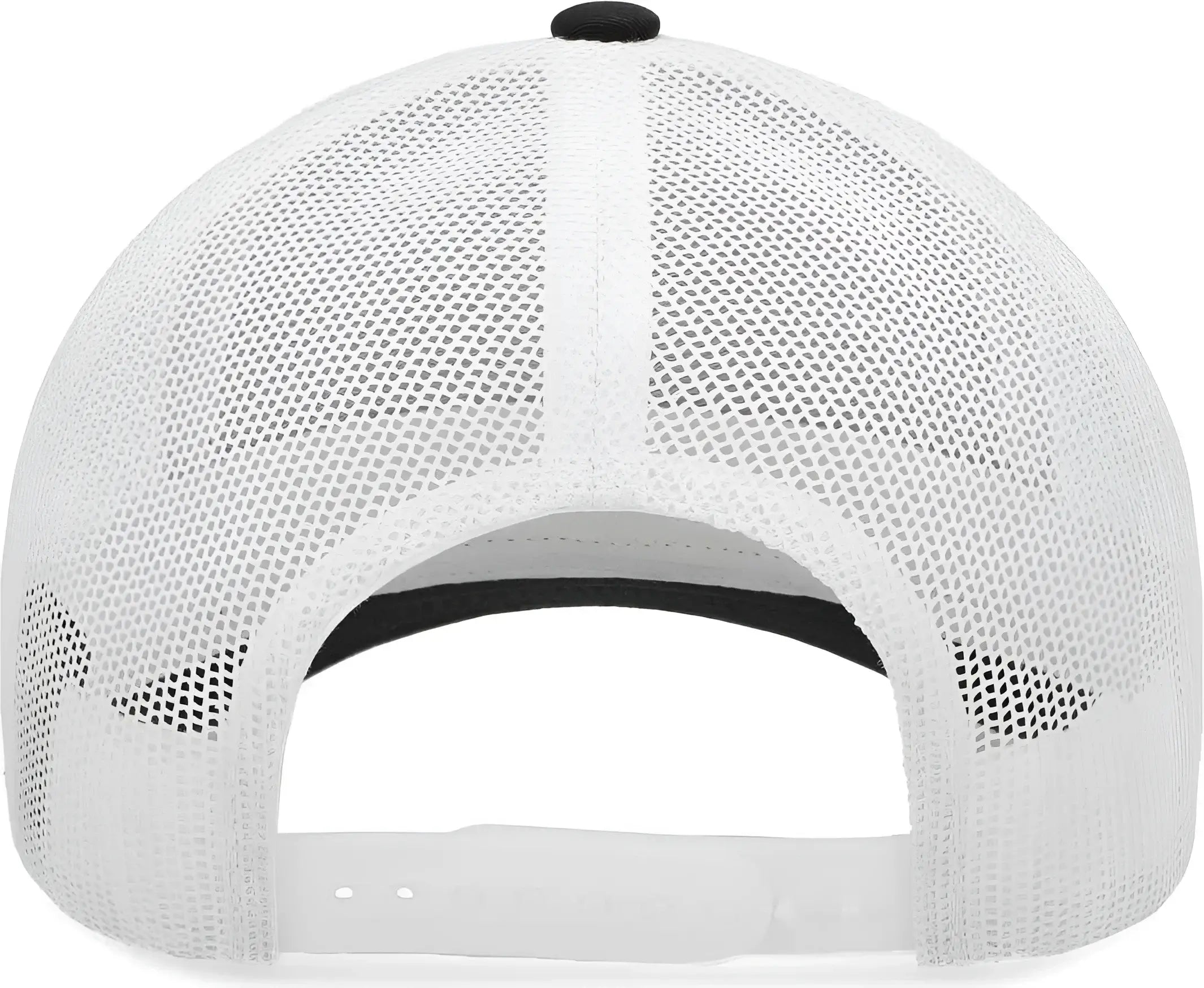 Pacific Headwear P114 Low-Pro Trucker Cap - Black White Black
