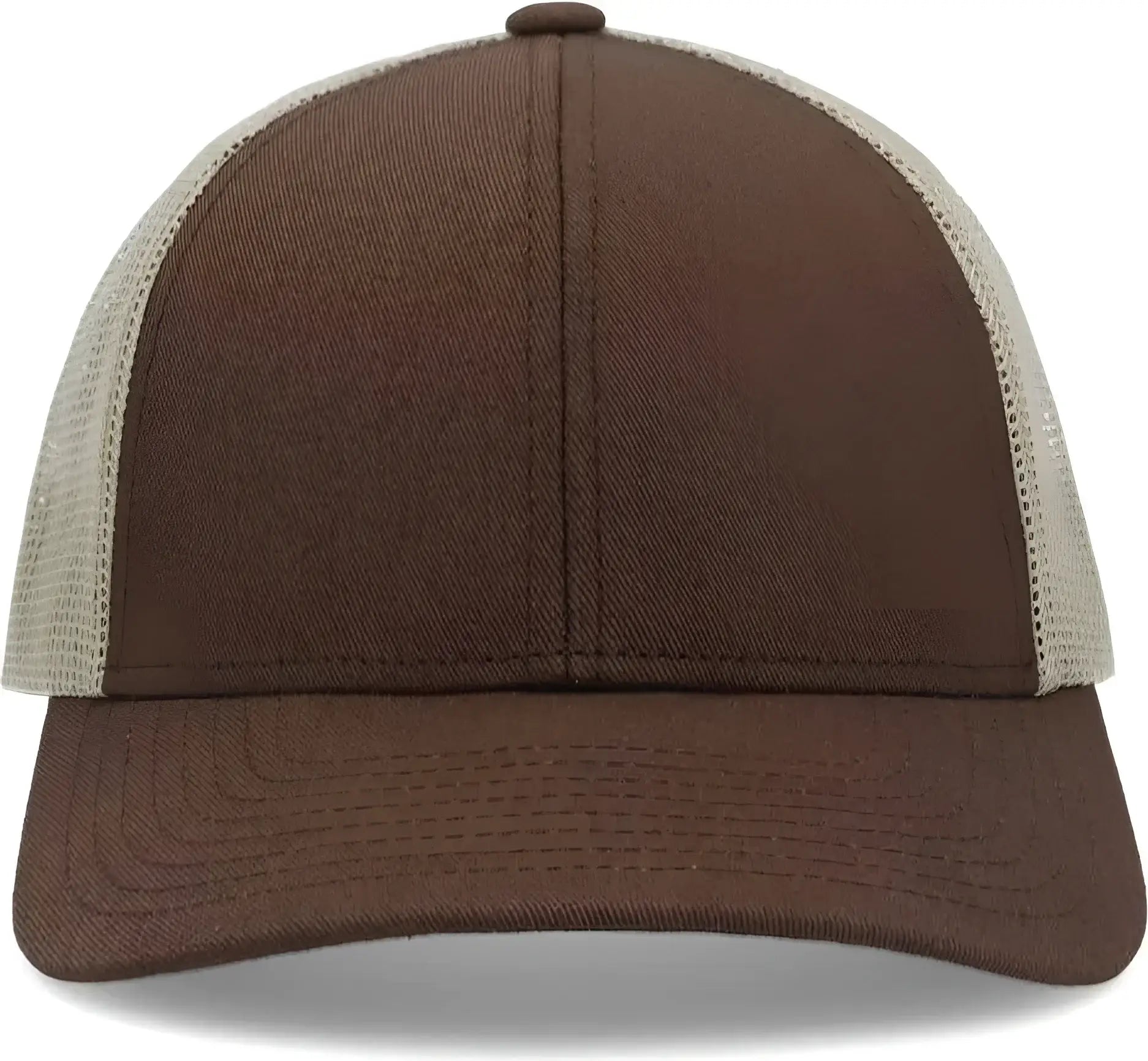 Pacific Headwear P114 Low-Pro Trucker Cap - Brown Khaki Brown