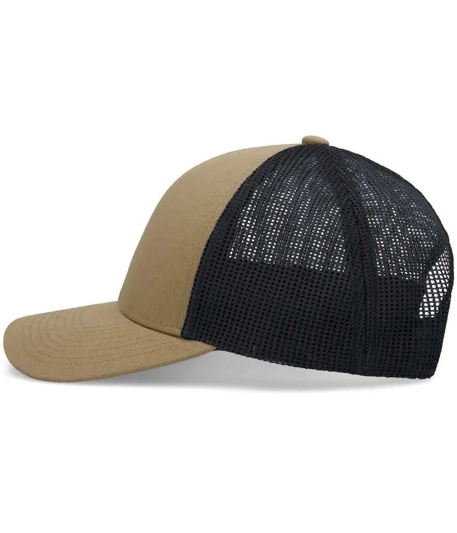 Pacific Headwear P114 Low-Pro Trucker Cap - Buck Lt Charcoal Buck - Buck Lt Charcoal Buck / 7’’ - 7 7/8’’