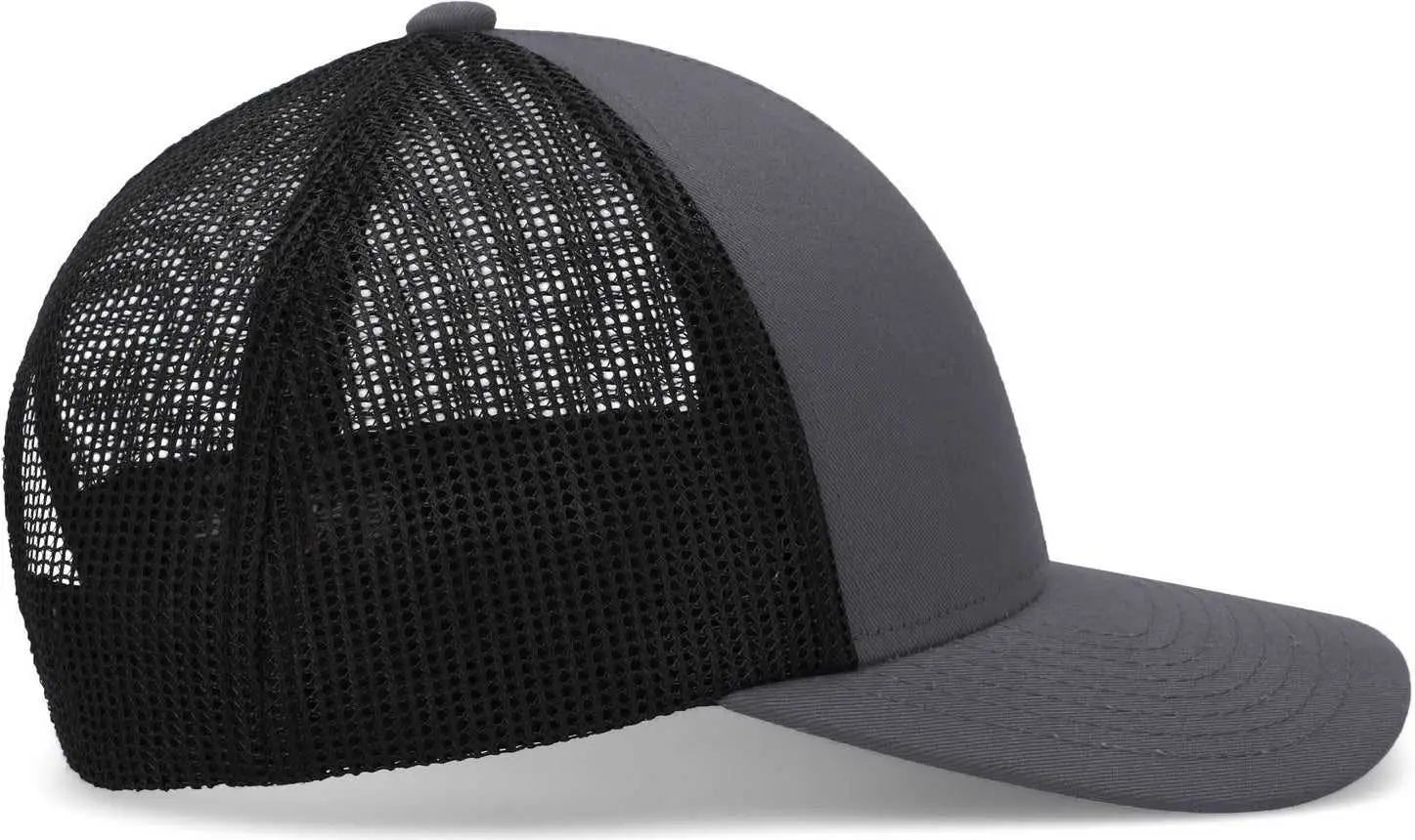 Pacific Headwear P114 Low-Pro Trucker Cap - Graphite Black Graphite