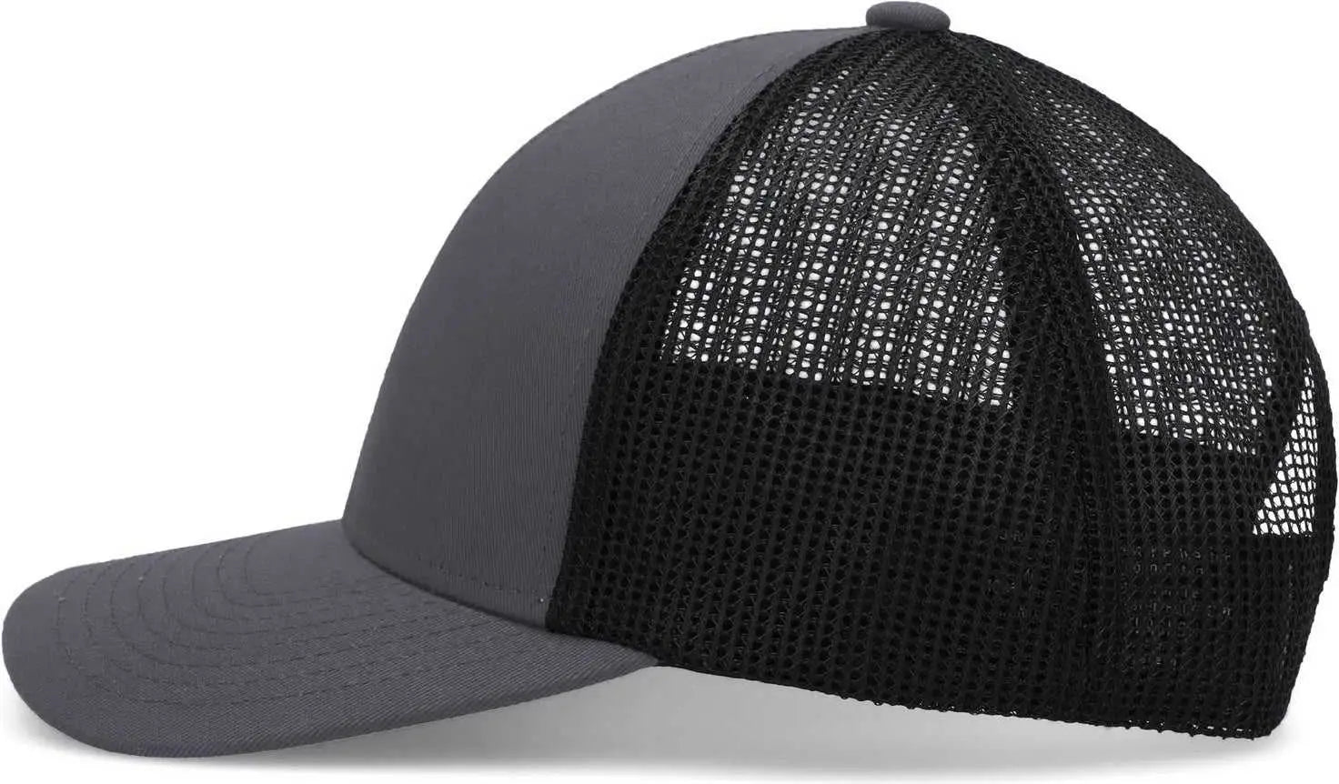 Pacific Headwear P114 Low-Pro Trucker Cap - Graphite Black Graphite