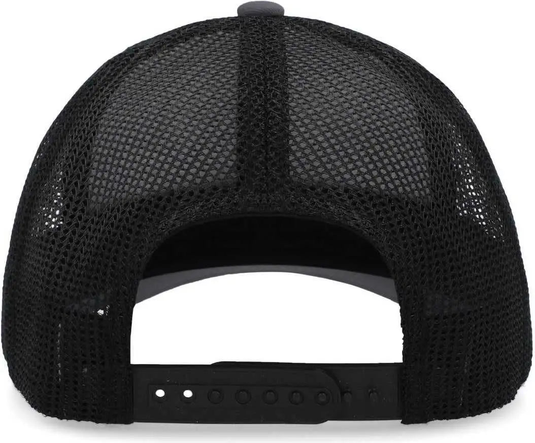 Pacific Headwear P114 Low-Pro Trucker Cap - Graphite Black Graphite