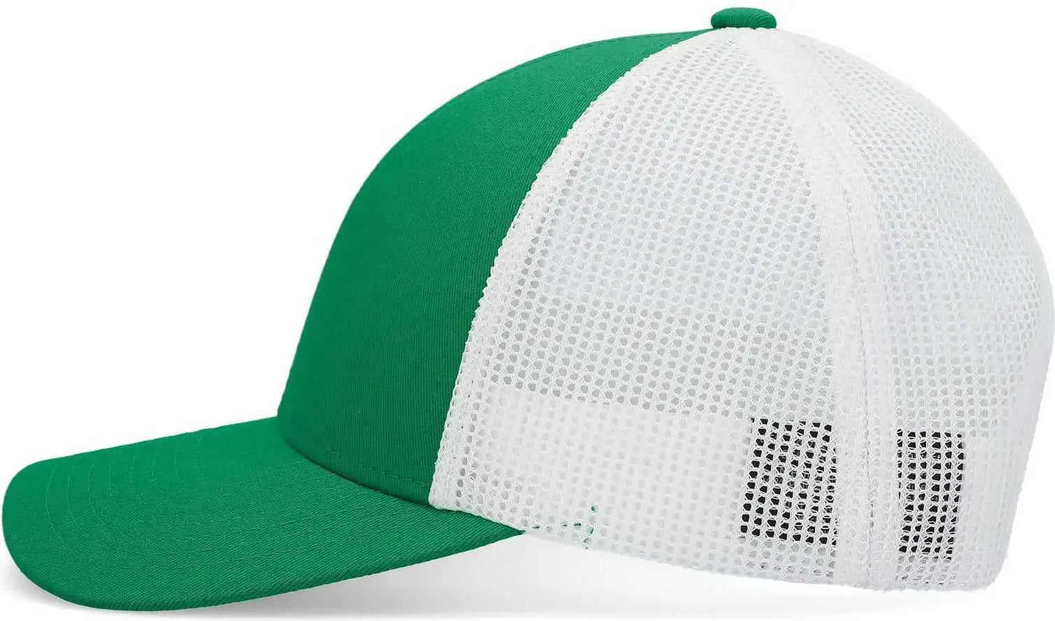 Pacific Headwear P114 Low-Pro Trucker Cap - Kelly White Kelly