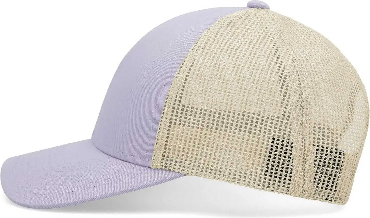 Pacific Headwear P114 Low-Pro Trucker Cap - Lavender Beige Lavender - Lavender Beige Lavender / 7’’ - 7 7/8’’