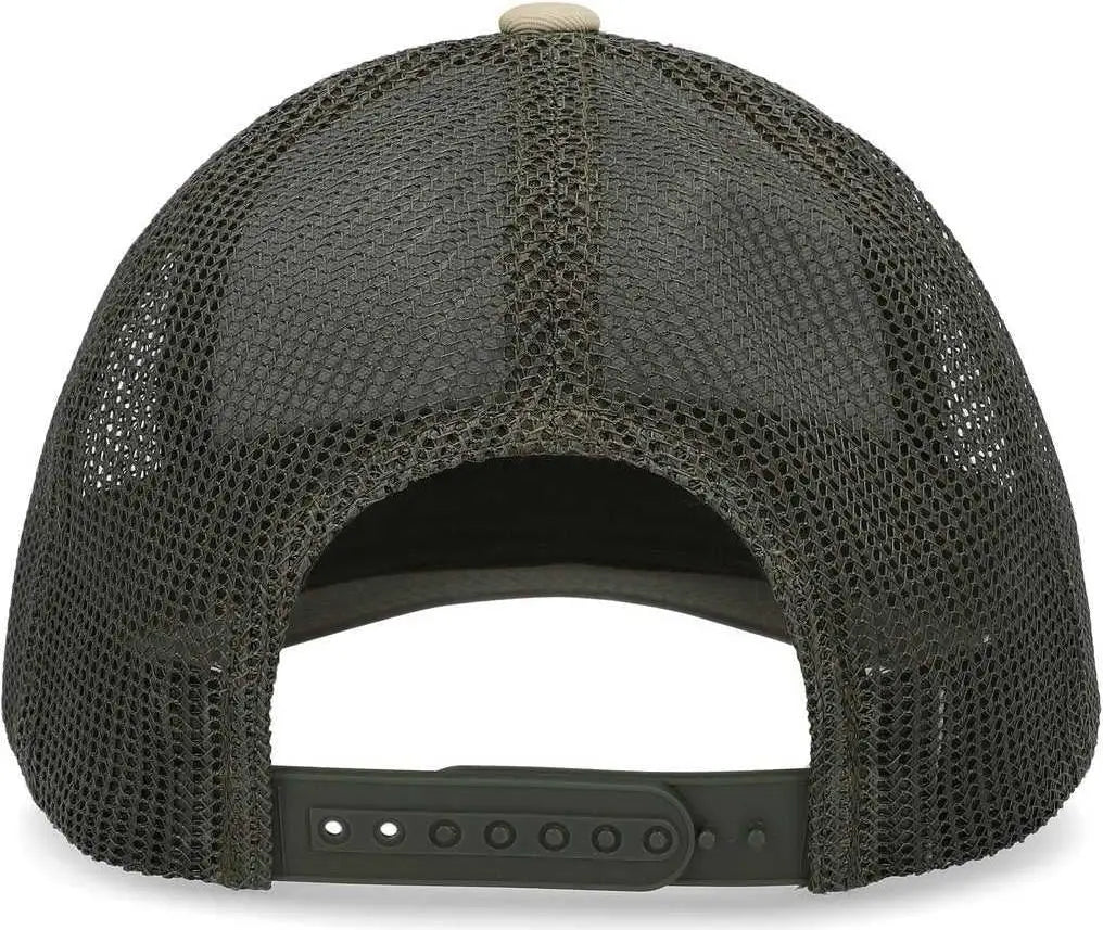 Pacific Headwear P114 Low-Pro Trucker Cap - Moss Beige