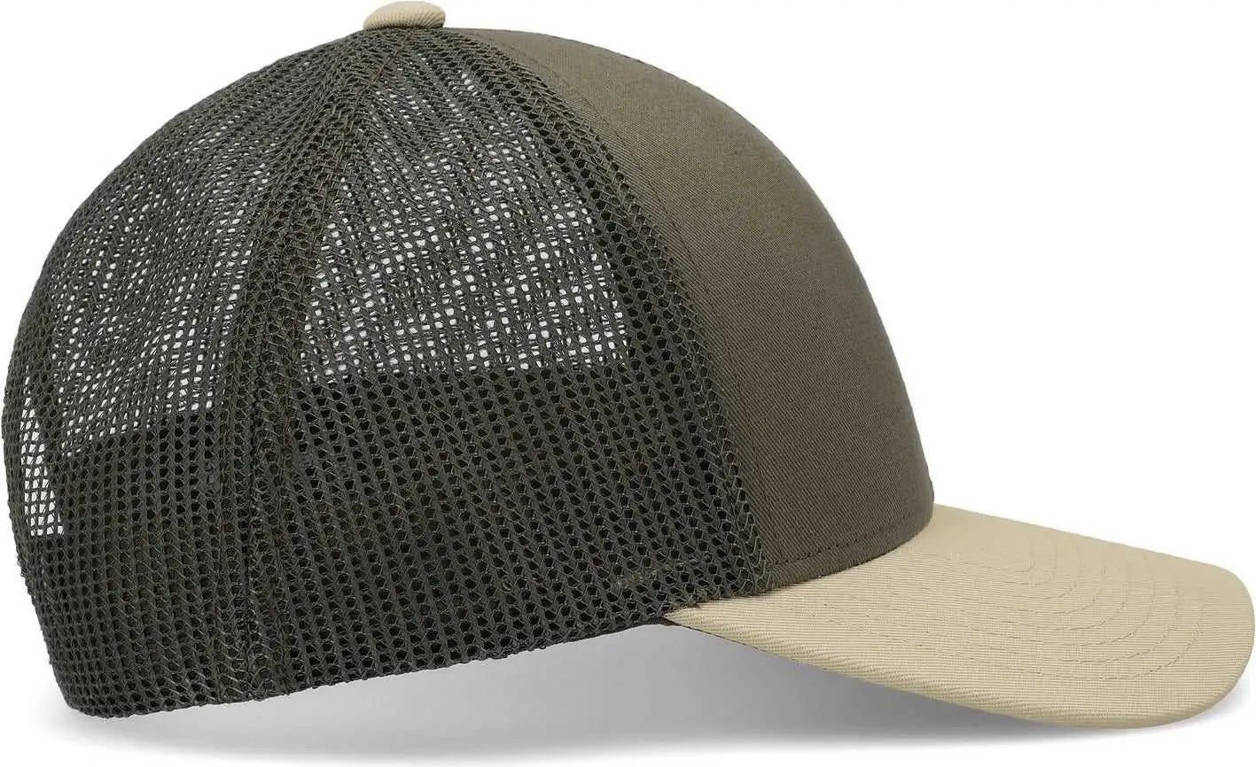 Pacific Headwear P114 Low-Pro Trucker Cap - Moss Beige