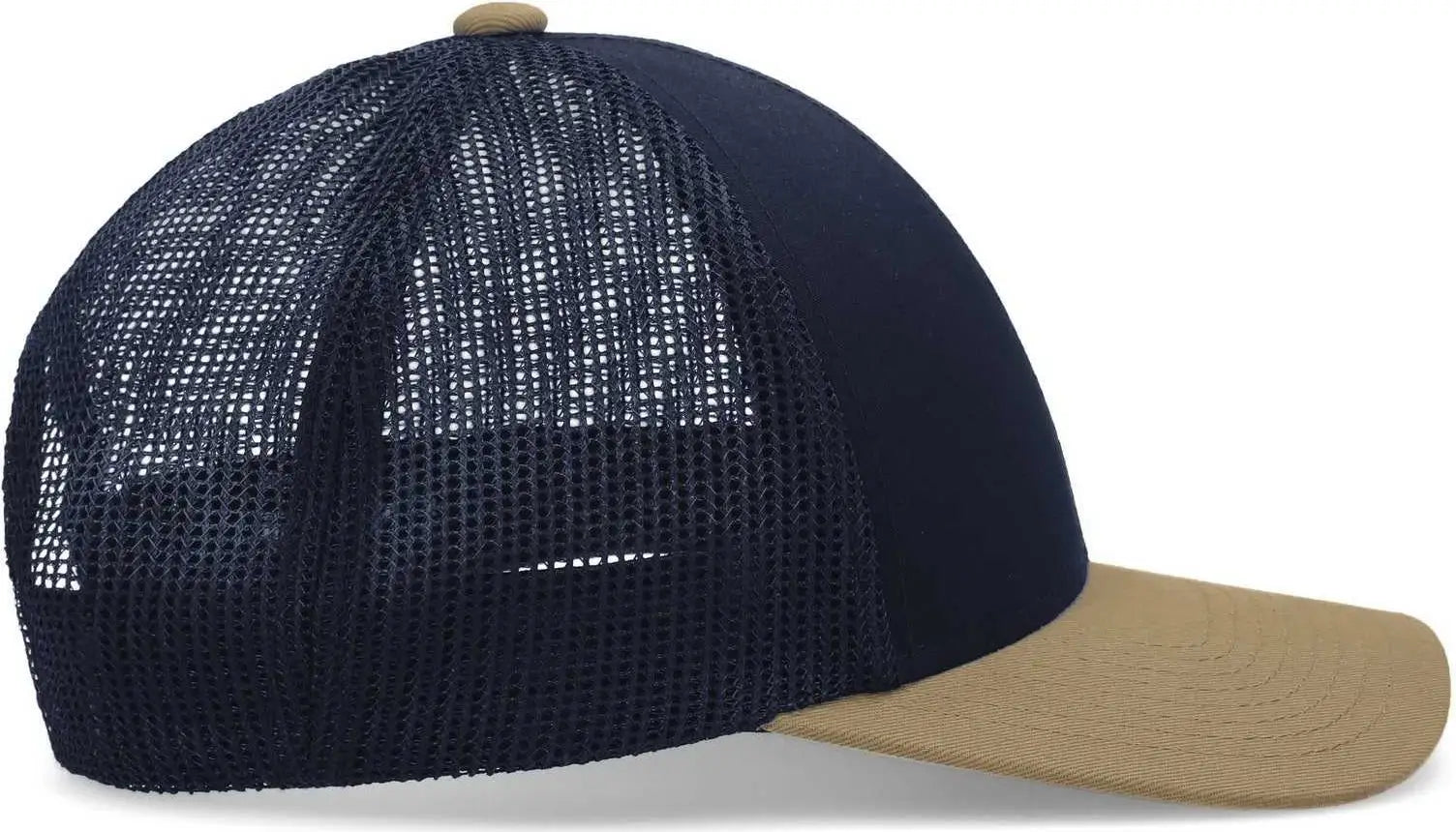 Pacific Headwear P114 Low-Pro Trucker Cap - Navy Buck