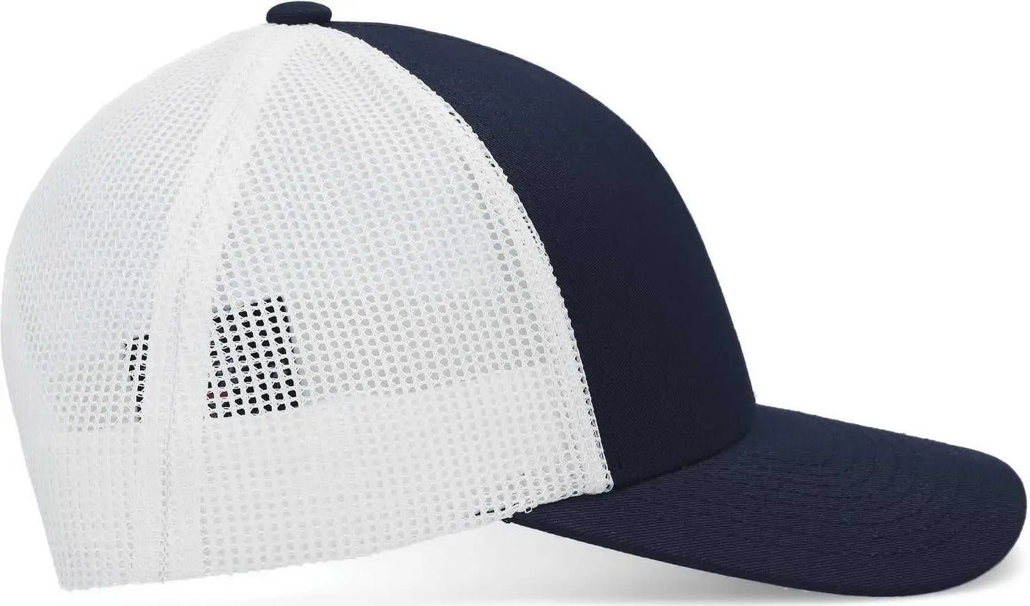 Pacific Headwear P114 Low-Pro Trucker Cap - Navy White Navy