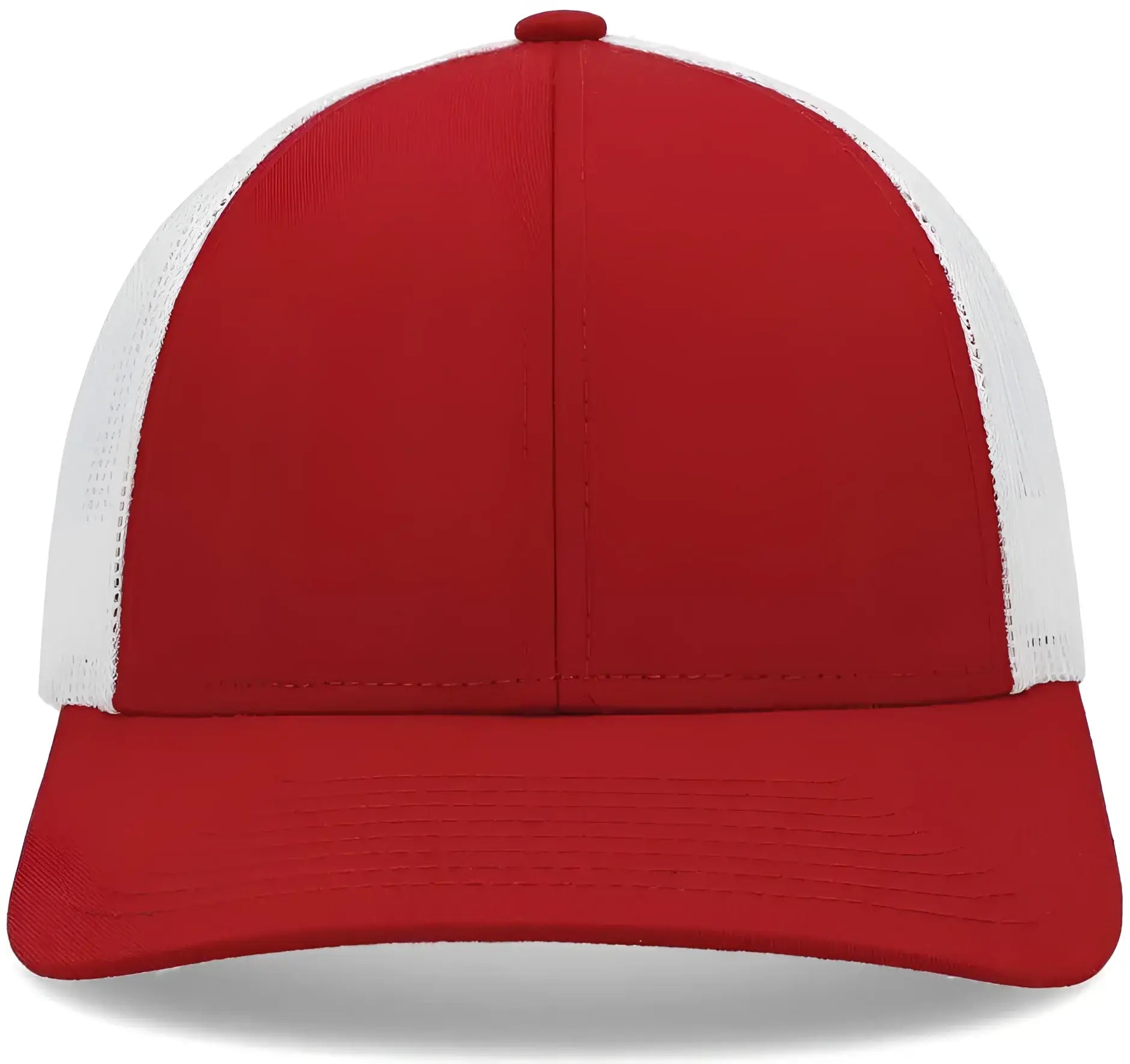Pacific Headwear P114 Low-Pro Trucker Cap - Red White Red