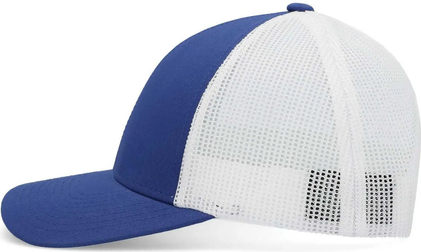 Pacific Headwear P114 Low-Pro Trucker Cap - Royal White Royal