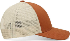 Pacific Headwear P114 Low Pro Trucker Cap Rust Beige Rust