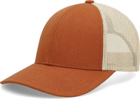 Pacific Headwear P114 Low Pro Trucker Cap Rust Beige Rust Rust Beige Rust / 6 1/2’’ 7’’