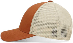 Pacific Headwear P114 Low Pro Trucker Cap Rust Beige Rust