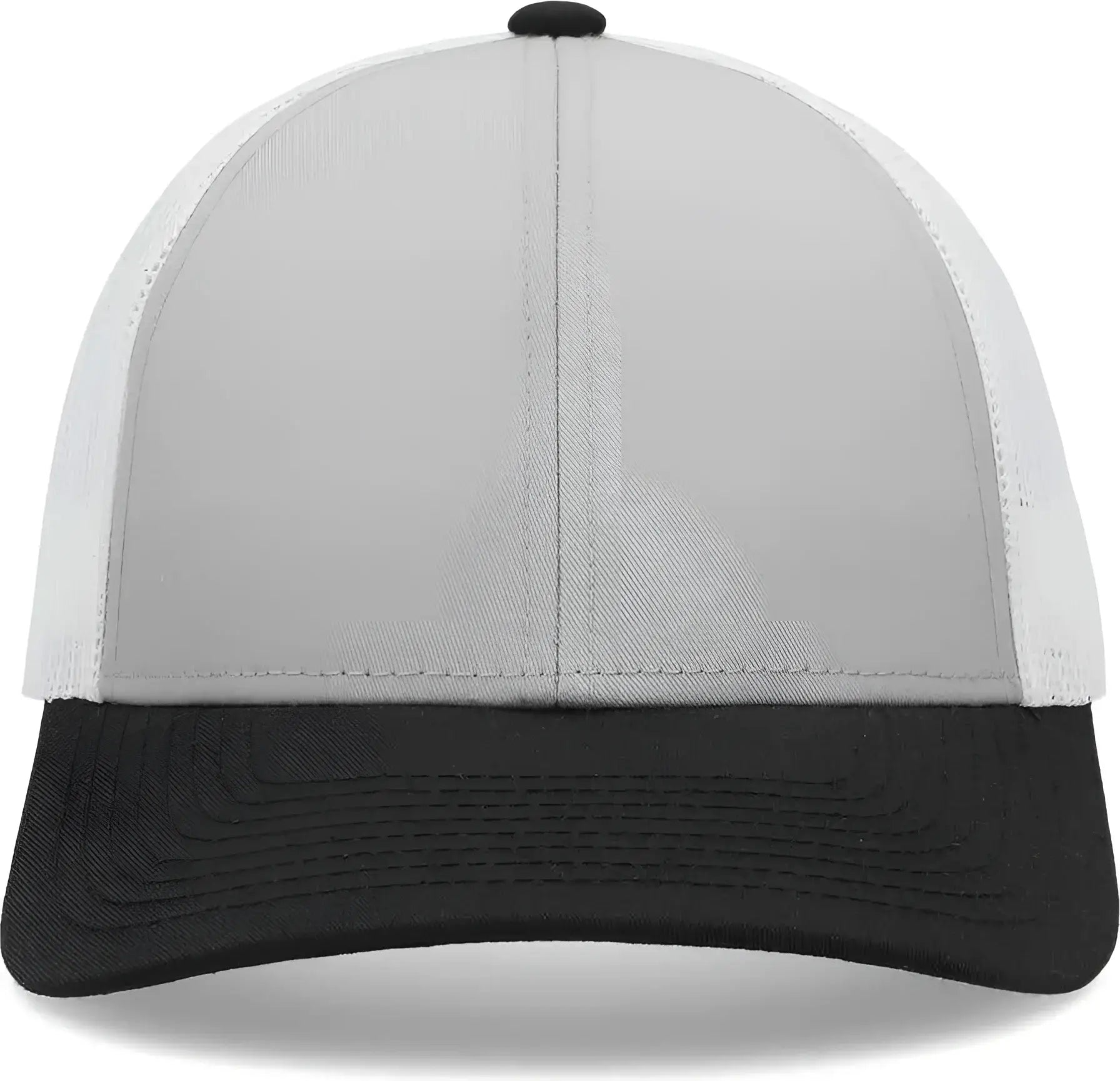 Pacific Headwear P114 Low-Pro Trucker Cap - Silver White Black