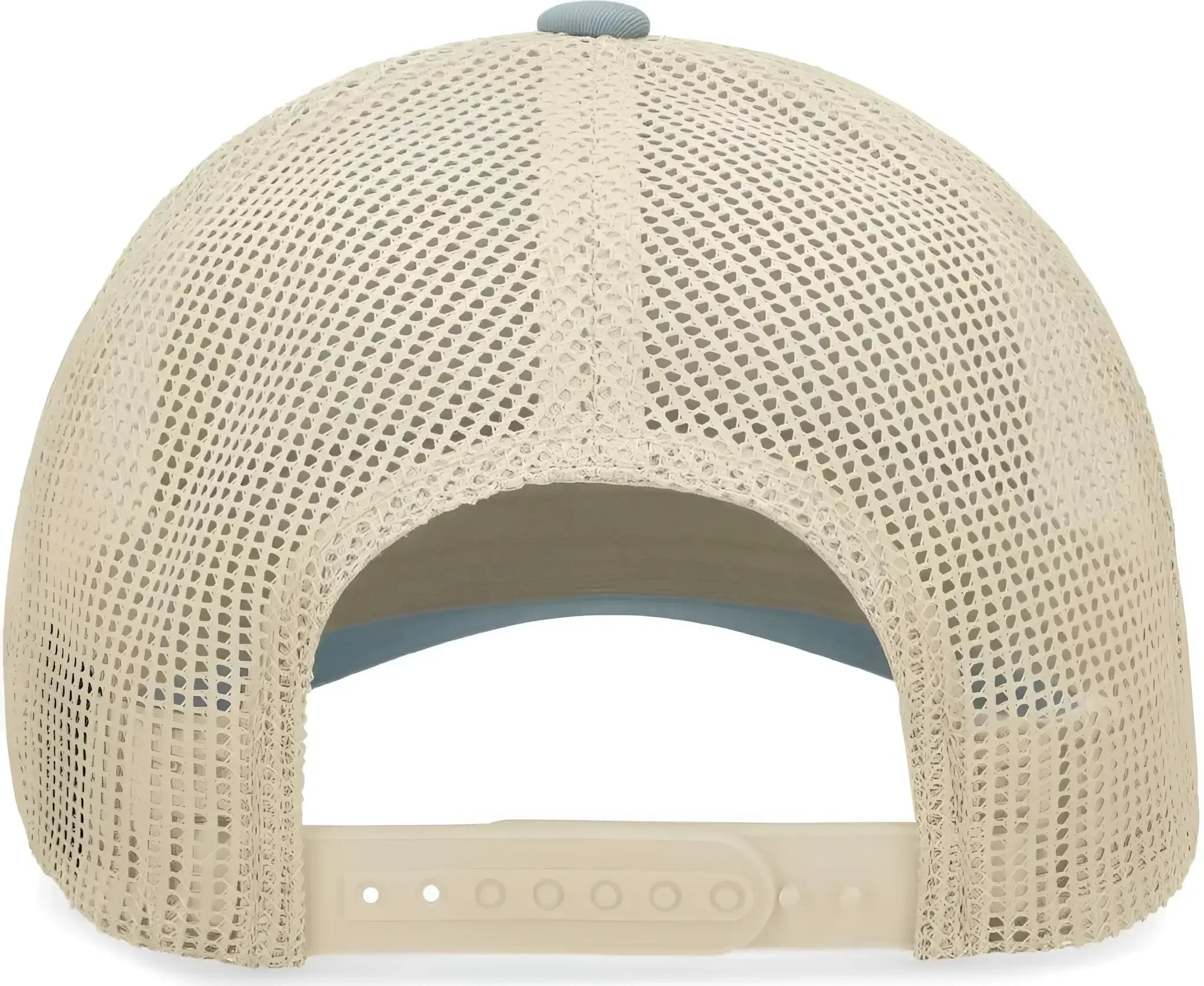 Pacific Headwear P114 Low-Pro Trucker Cap - Smoke Blue Beige Smoke Blue