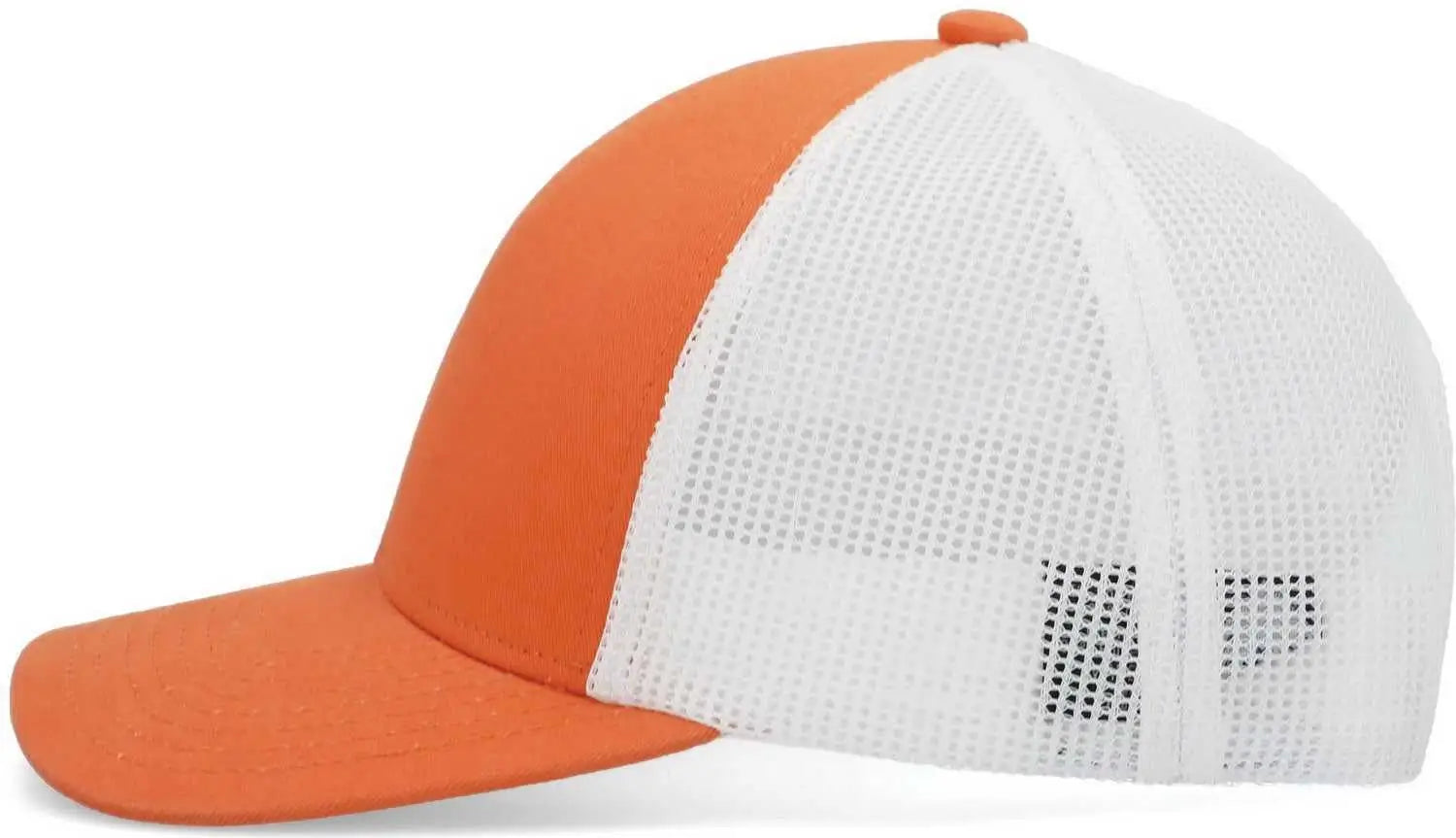 Pacific Headwear P114 Low-Pro Trucker Cap - Tangerine White Orange