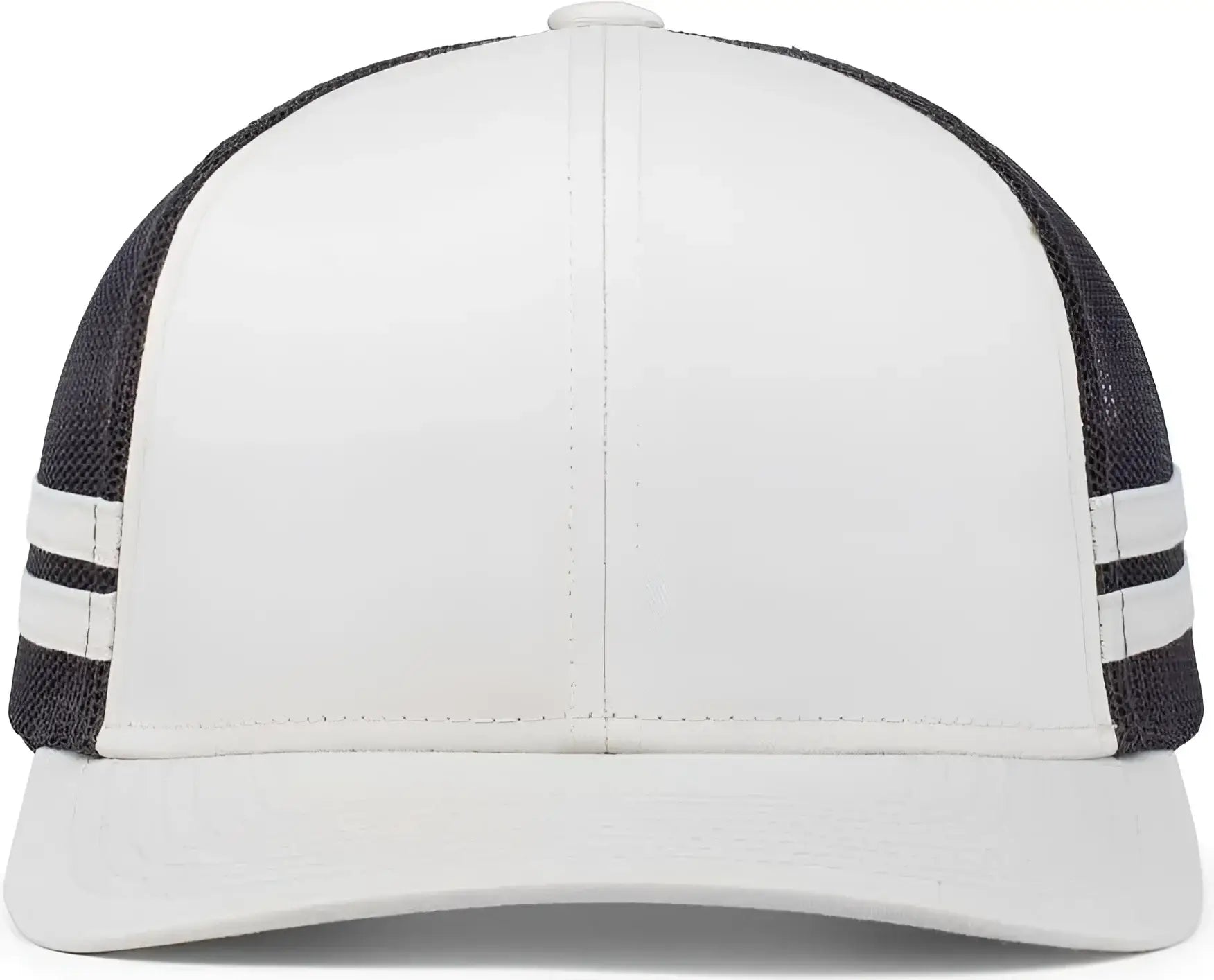 Pacific Headwear P115 Low-Profile Stripe Trucker Cap - Birch Light Charcoal Birch - Birch Light Charcoal Birch / 7’’