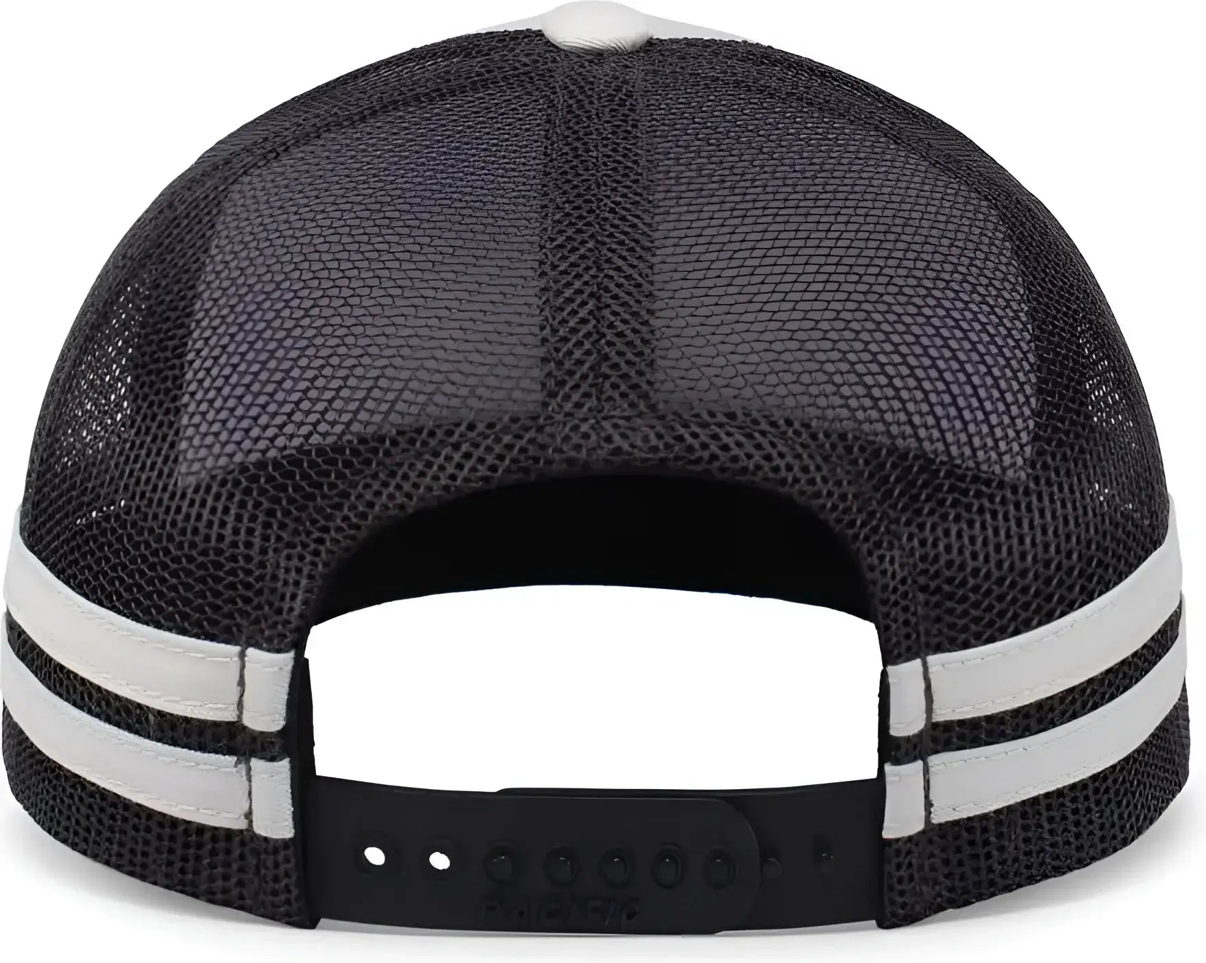 Pacific Headwear P115 Low-Profile Stripe Trucker Cap - Birch Light Charcoal Birch - Birch Light Charcoal Birch / 7’’