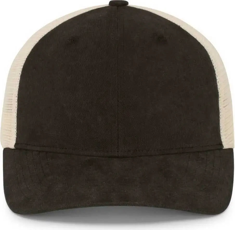 Pacific Headwear P130 Ladies Ponytail Cap - Black Beige Black - Black Beige Black / 7’’ - 7 7/8’’