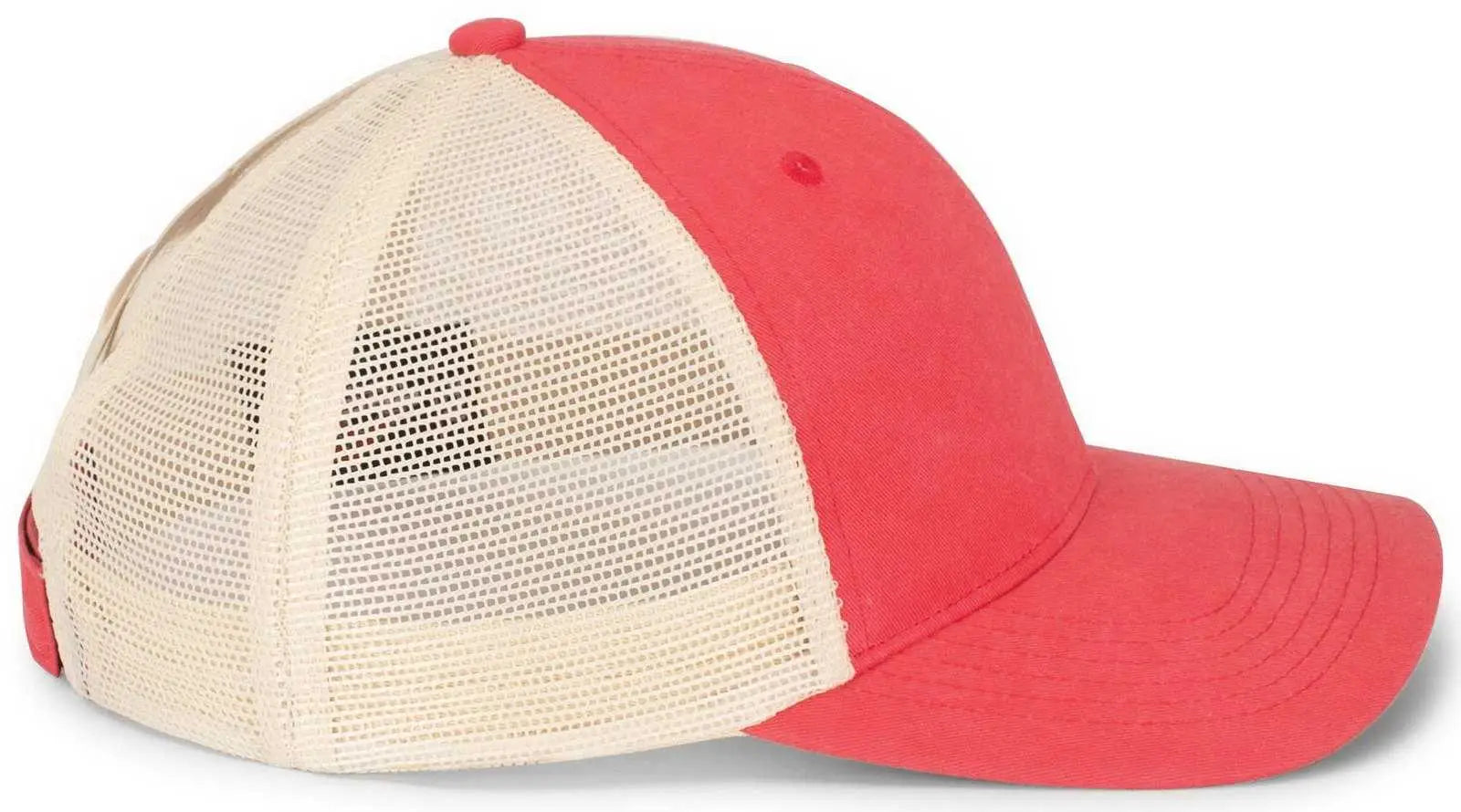Pacific Headwear P130 Ladies Ponytail Cap - Coral Beige Coral - Coral Kahki / 7’’ 7 7/8’’