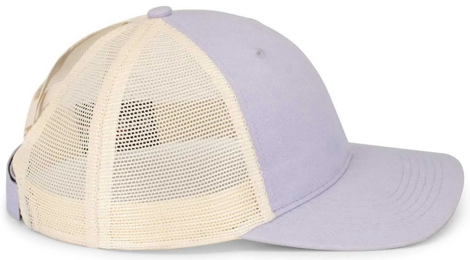 Pacific Headwear P130 Ladies Ponytail Cap - Lavender Beige Lavender - Purple Khaki / 7’’ 7 7/8’’
