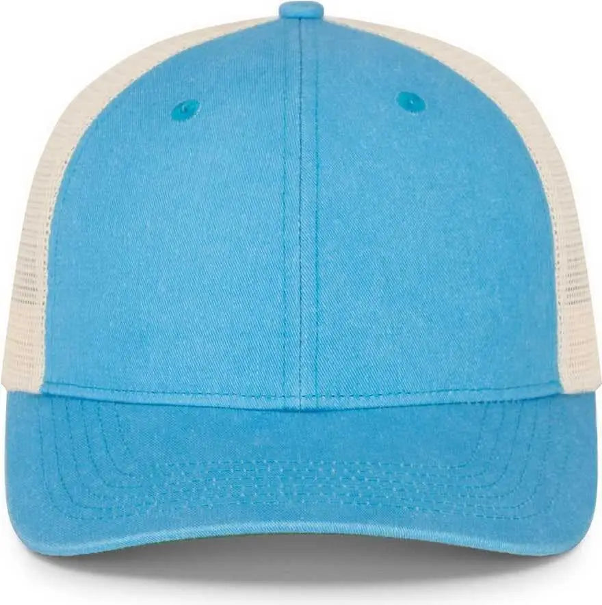 Pacific Headwear P130 Ladies Ponytail Cap - Light Blue Beige Light Blue - Blue Khaki / 7’’ 7 7/8’’