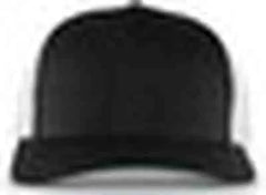 Pacific Headwear P151 Trucker Pacflex Snapback Cap Black White Black Black White / 7’’ 7 7/8’’