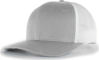 Pacific Headwear P151 Trucker Pacflex Snapback Cap - Silver White Silver - Light Gray White / 7’’ 7 7/8’’