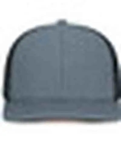 Pacific Headwear P151S Contrast Stitch Trucker Pacflex Snapback Cap - Graphite Black Graphite - Dark Gray Black / 7’’ 7