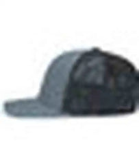 Pacific Headwear P151S Contrast Stitch Trucker Pacflex Snapback Cap - Graphite Black Graphite - Dark Gray Black / 7’’ 7