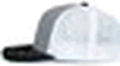 Pacific Headwear P151S Contrast Stitch Trucker Pacflex Snapback Cap - Heather Grey White Black - Gray Black / 7’’ 7