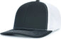 Pacific Headwear P151S Contrast Stitch Trucker Pacflex Snapback Cap - Navy White Navy - Navy White / 7’’ 7 7/8’’