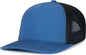 Pacific Headwear P151S Contrast Stitch Trucker Pacflex Snapback Cap - Ocean Blue Lt Charcoal Ocean Blue - Blue Gray