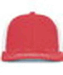 Pacific Headwear P151S Contrast Stitch Trucker Pacflex Snapback Cap - Red White Red - Red White / 7’’ 7 7/8’’