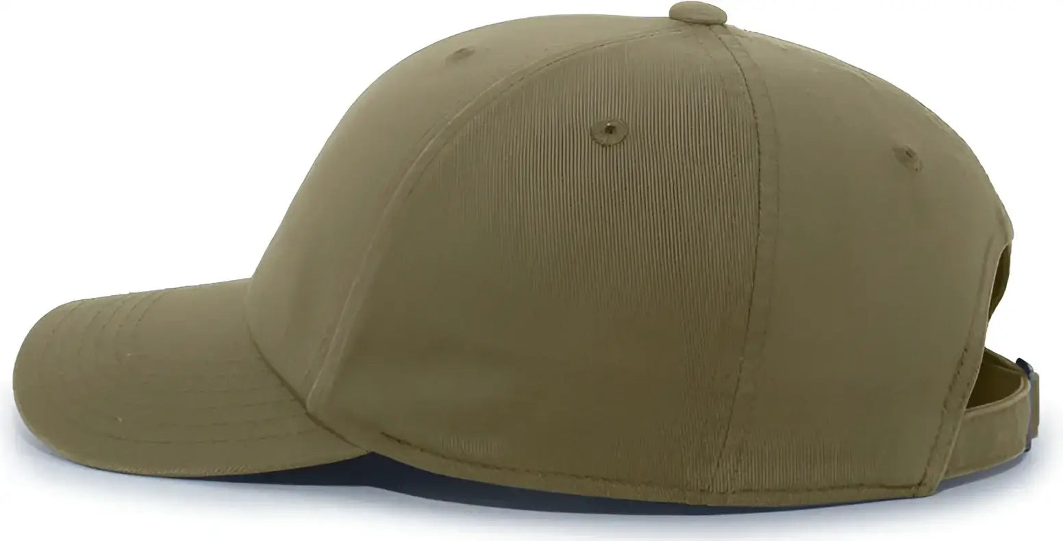 Pacific Headwear P200 Hybrid Cotton Dad Cap - Olive - Olive / 7’’ - 7 7/8’’