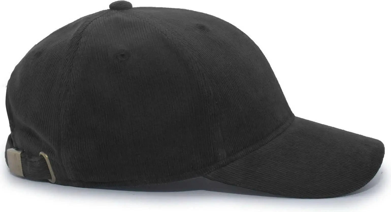 Pacific Headwear P206 Hybrid Corduroy Dad Cap - Black - Black / 7’’ - 7 7/8’’