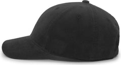 Pacific Headwear P206 Hybrid Corduroy Dad Cap - Black - Black / 7’’ - 7 7/8’’