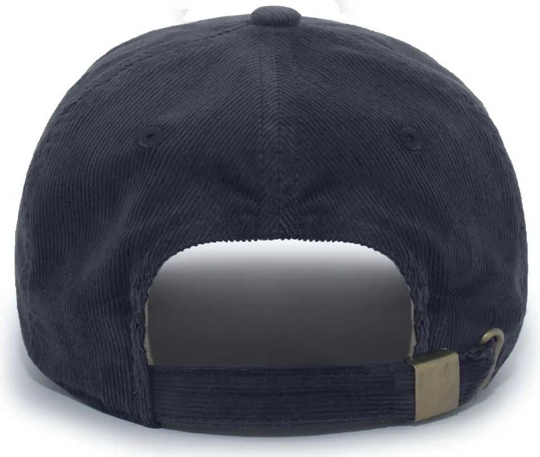 Pacific Headwear P206 Hybrid Corduroy Dad Cap - Navy - Navy / 7’’ - 7 7/8’’