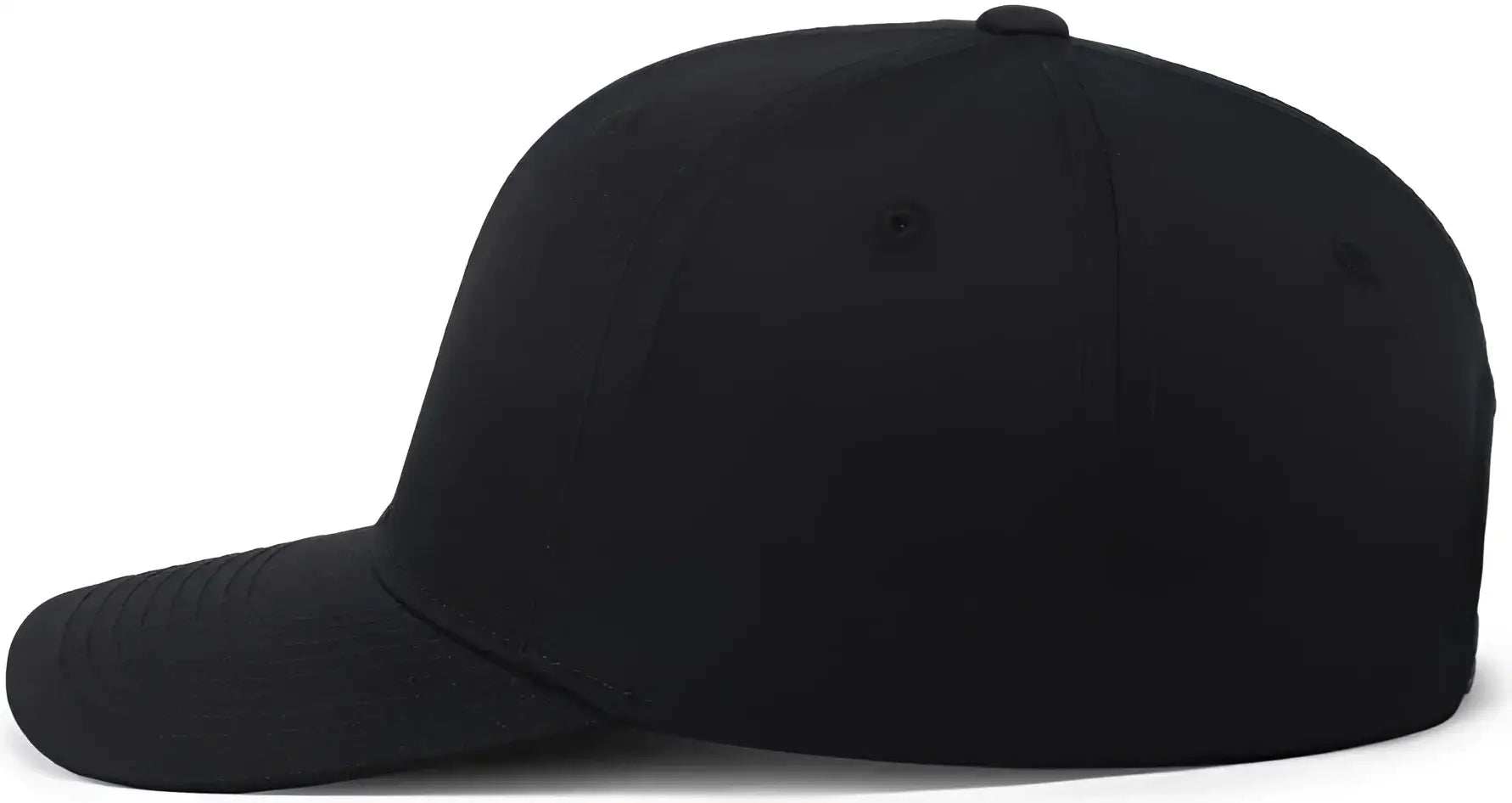 Pacific Headwear P208 Hybrid Snapback Dad Cap - Black - Black / 7’’ - 7 7/8’’