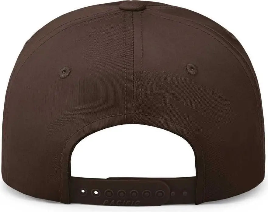 Pacific Headwear P208 Hybrid Snapback Dad Cap - Brown - Brown / 7’’ - 7 7/8’’