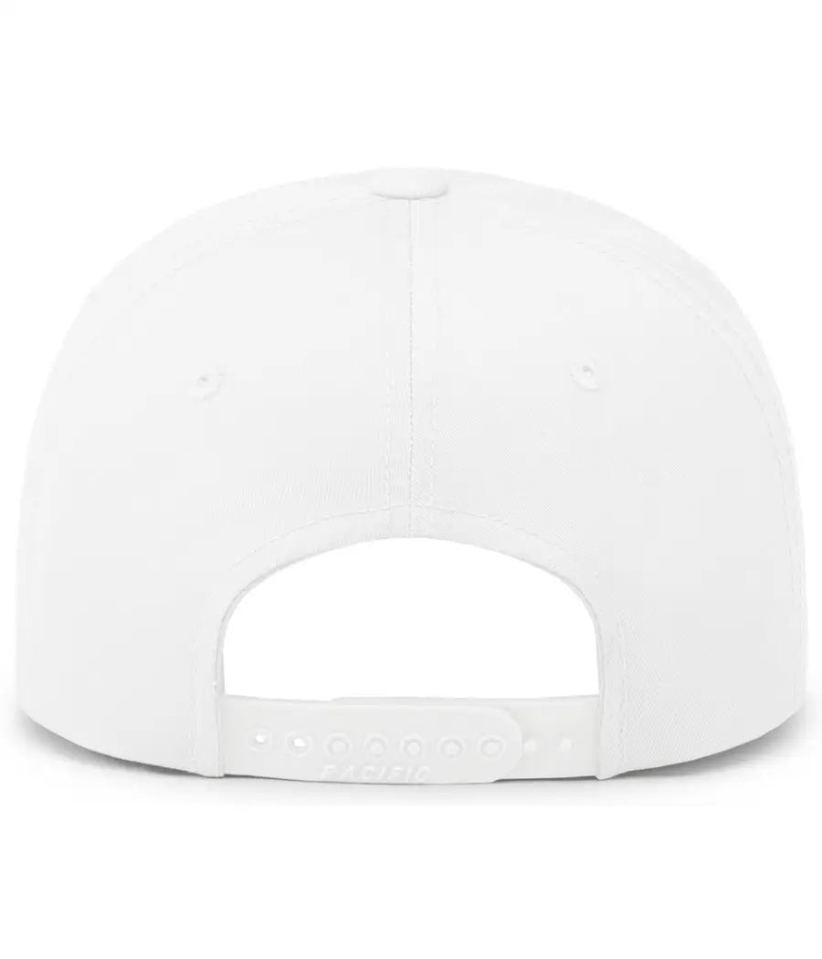 Pacific Headwear P208 Hybrid Snapback Dad Cap - White - White / 7’’ - 7 7/8’’
