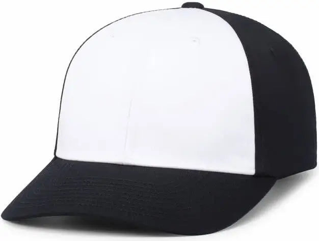 Pacific Headwear P208 Hybrid Snapback Dad Cap - White Black Black - White Black Black / 7’’ - 7 7/8’’