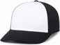 Pacific Headwear P208 Hybrid Snapback Dad Cap - White Black Black - White Black Black / 7’’ - 7 7/8’’