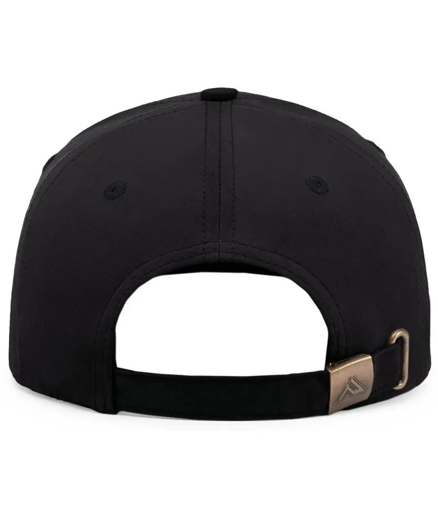 Pacific Headwear P299 Waxed Cotton Dad Cap - Black - Black / 7’’ - 7 7/8’’