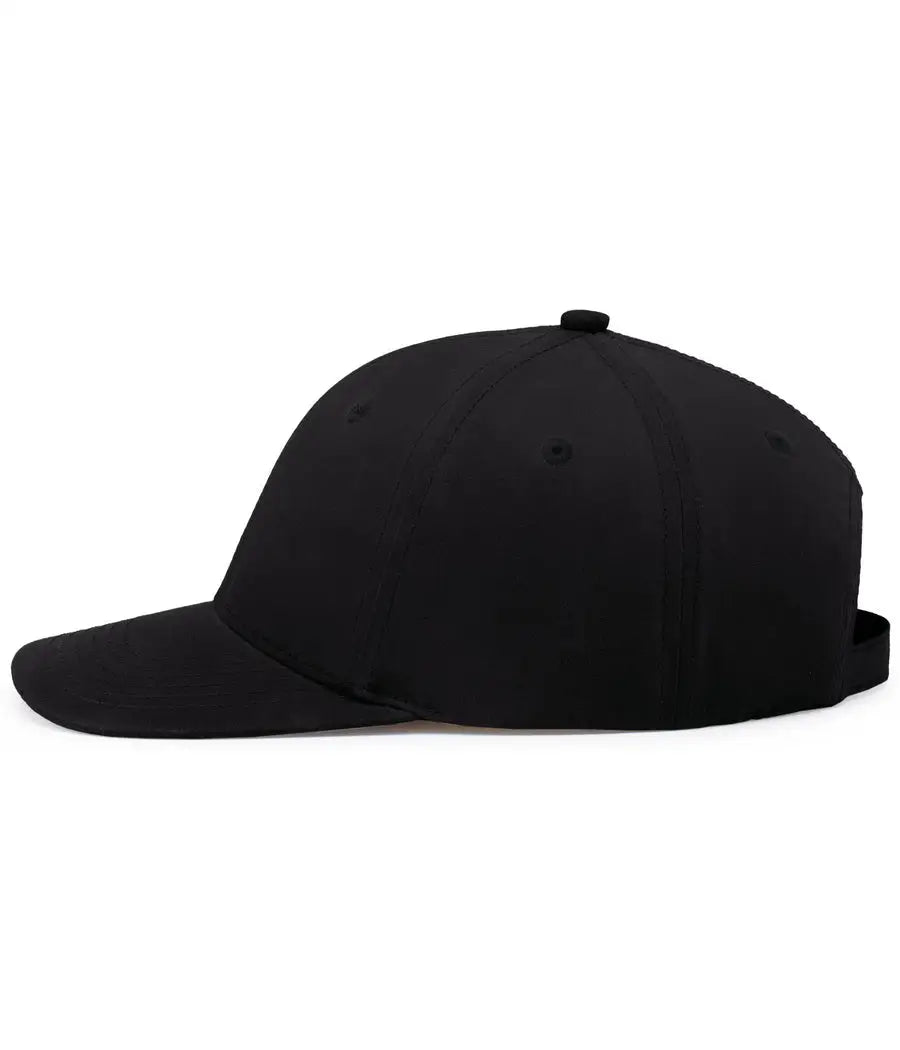 Pacific Headwear P299 Waxed Cotton Dad Cap - Black - Black / 7’’ - 7 7/8’’