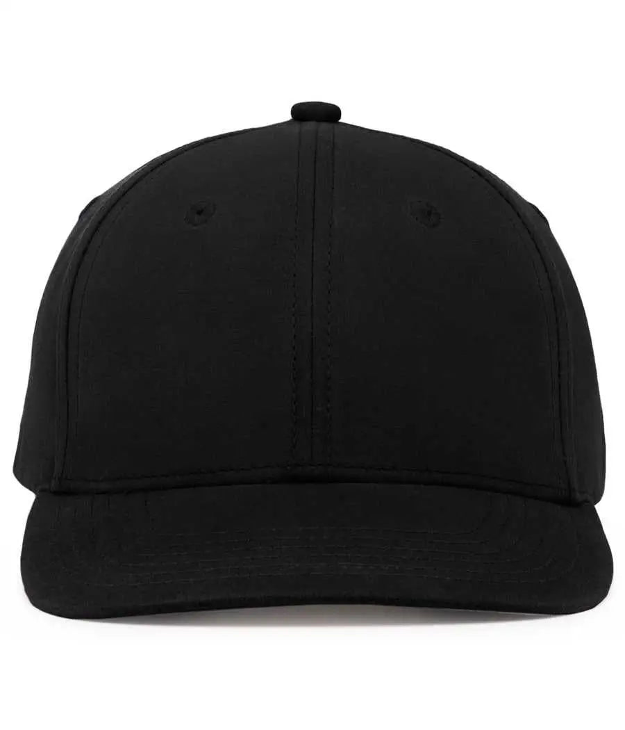 Pacific Headwear P299 Waxed Cotton Dad Cap - Black - Black / 7’’ - 7 7/8’’